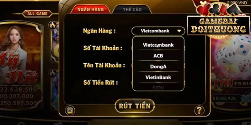 Hướng dẫn rút tiền cho người chơi